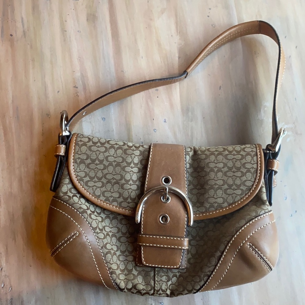 Authentic tan coach bag